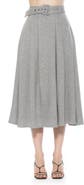 Alexia Admor Belted A-Line Midi Skirt