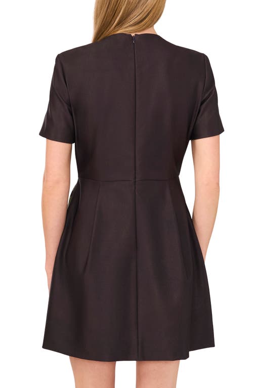 Ted Baker Placed Floral Short Sleeve Minidress In Black