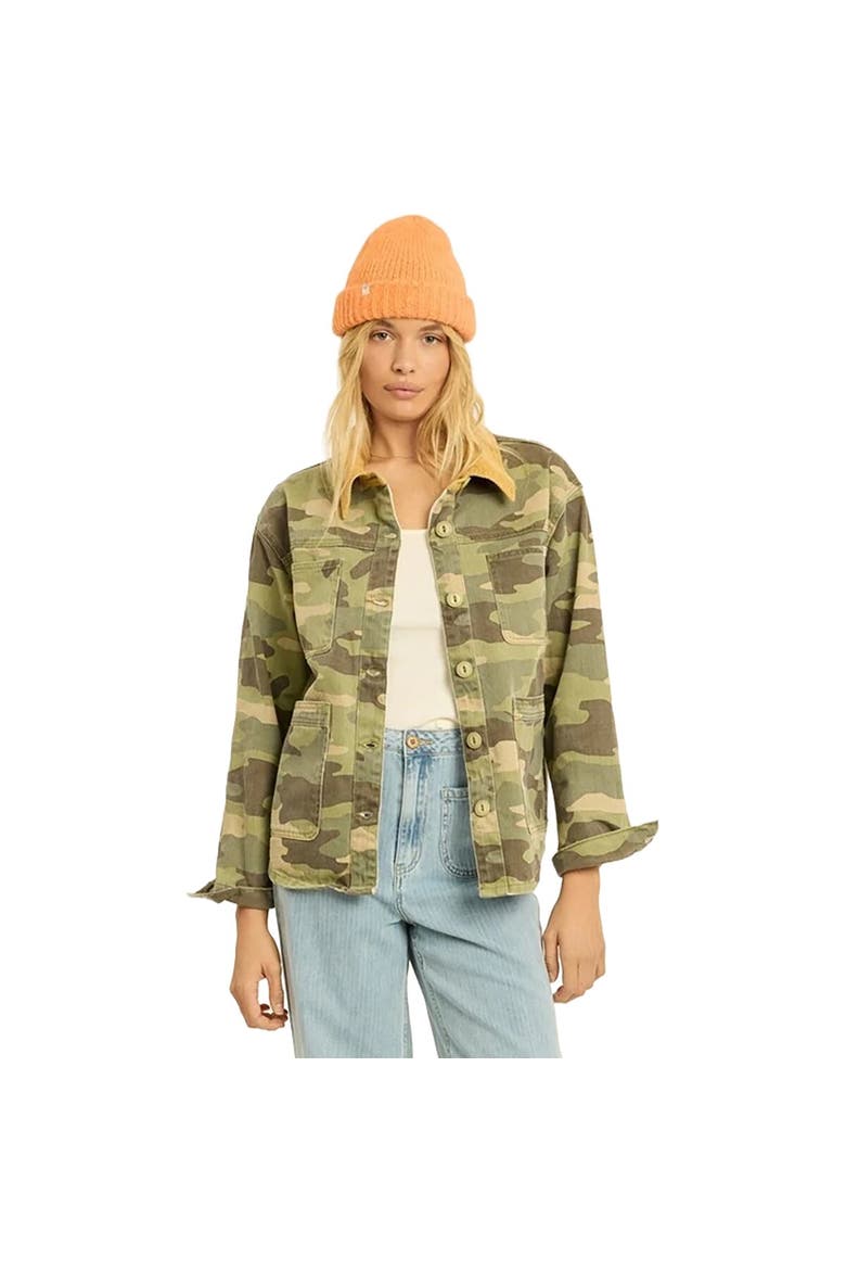 Kickin It Denim Jacket - Women's, Main, color, Army