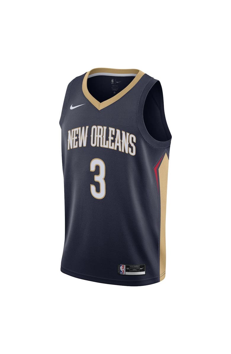 Nike C.J. McCollum Navy New Orleans Pelicans Swingman Jersey - Icon Edition, Alternate, color, 