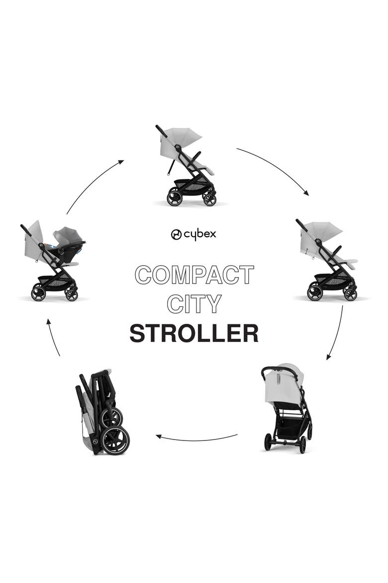 Beezy 2 Compact City Stroller, Alternate, color, FOG GREY