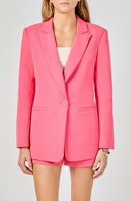 Endless Rose Tailored Single Button Blazer