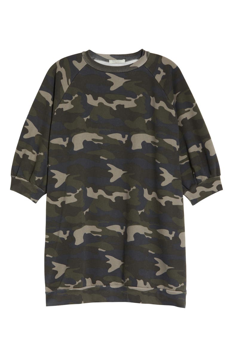 Ragdoll Women's Camo Print Super Oversize Sweatshirt, Alternate, color, 