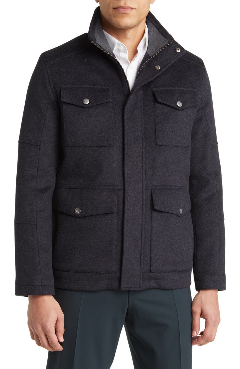 Hart Schaffner Marx Greeley Wool Blend Field Jacket, Alternate, color, Charcoal