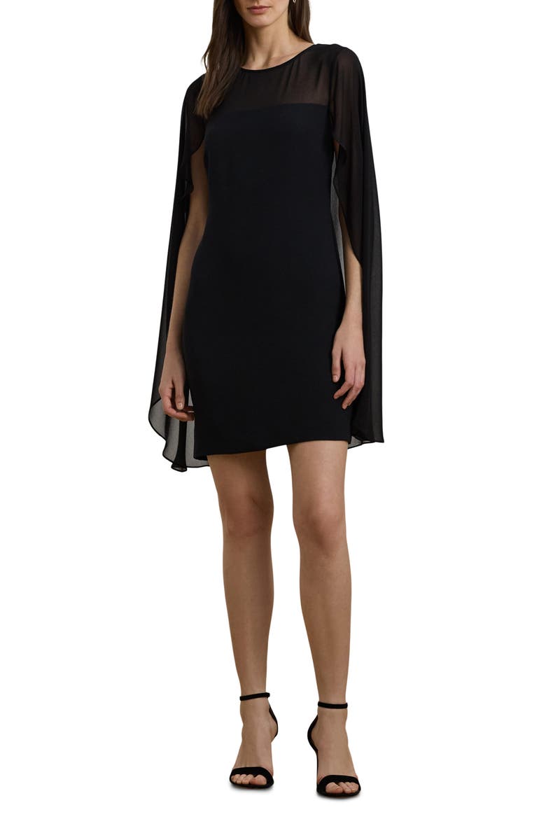 cocktail cape dress Amazon.com: WDIRARA Women's Mock Neck Pleated Cloak Long Sleeve Split Hem  Cocktail Bodycon Cape Dress Black S : Clothing, Shoes & Jewelry