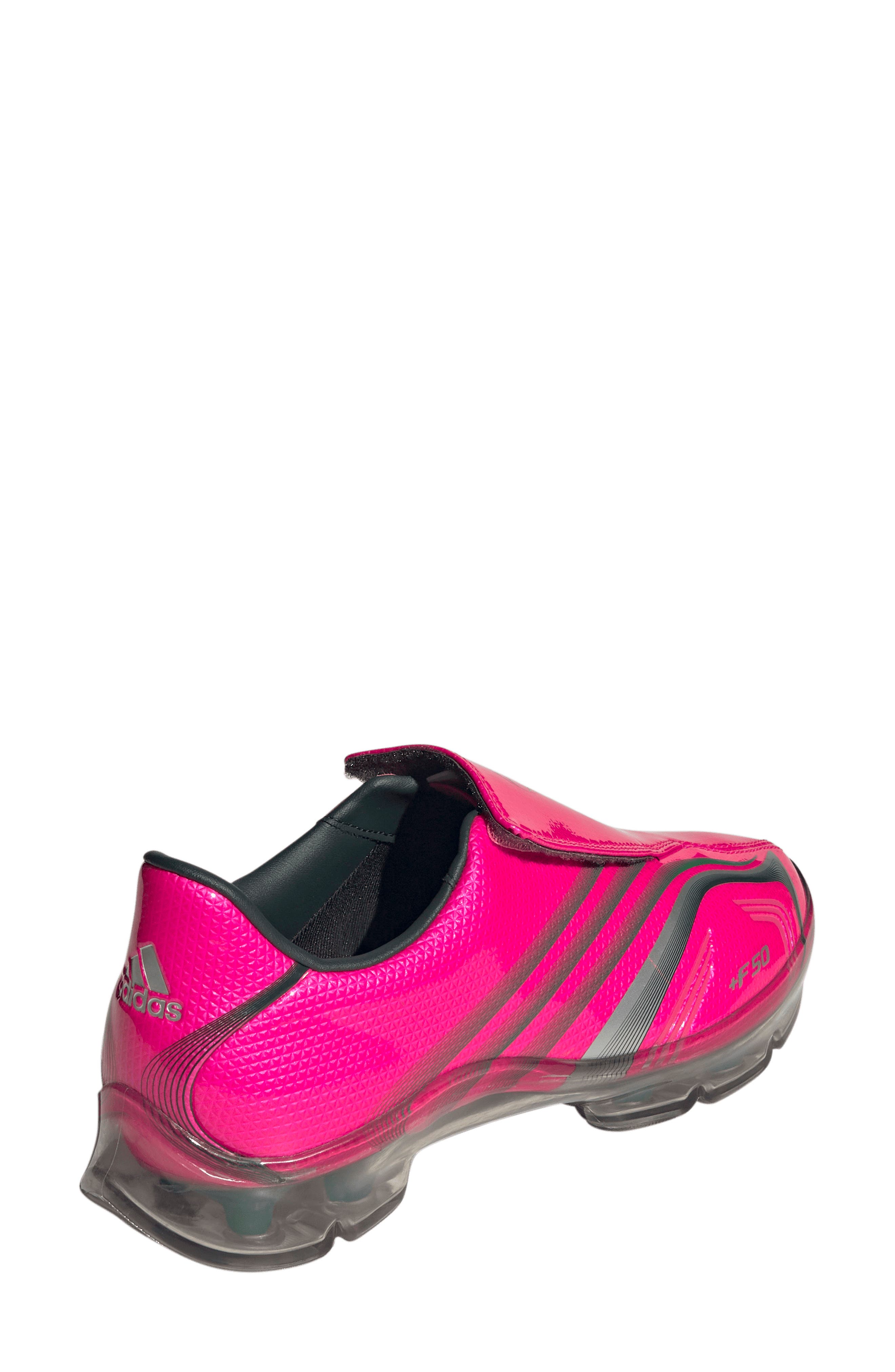 adidas Adiframe F50 Running Sneaker, Alternate, color, Shock Pink/ Green/ Silver