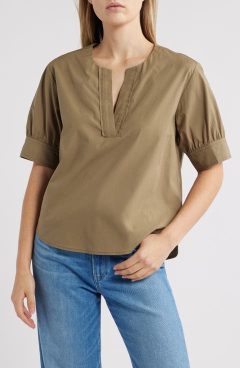 Cuffed Elbow Sleeve Top