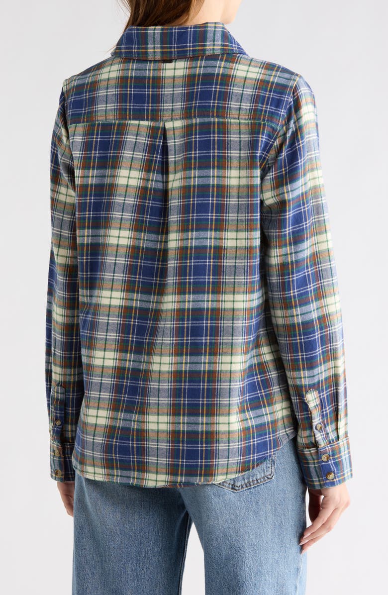 O'Neill Nash Plaid Flannel Button-Up Shirt, Alternate, color, Slate