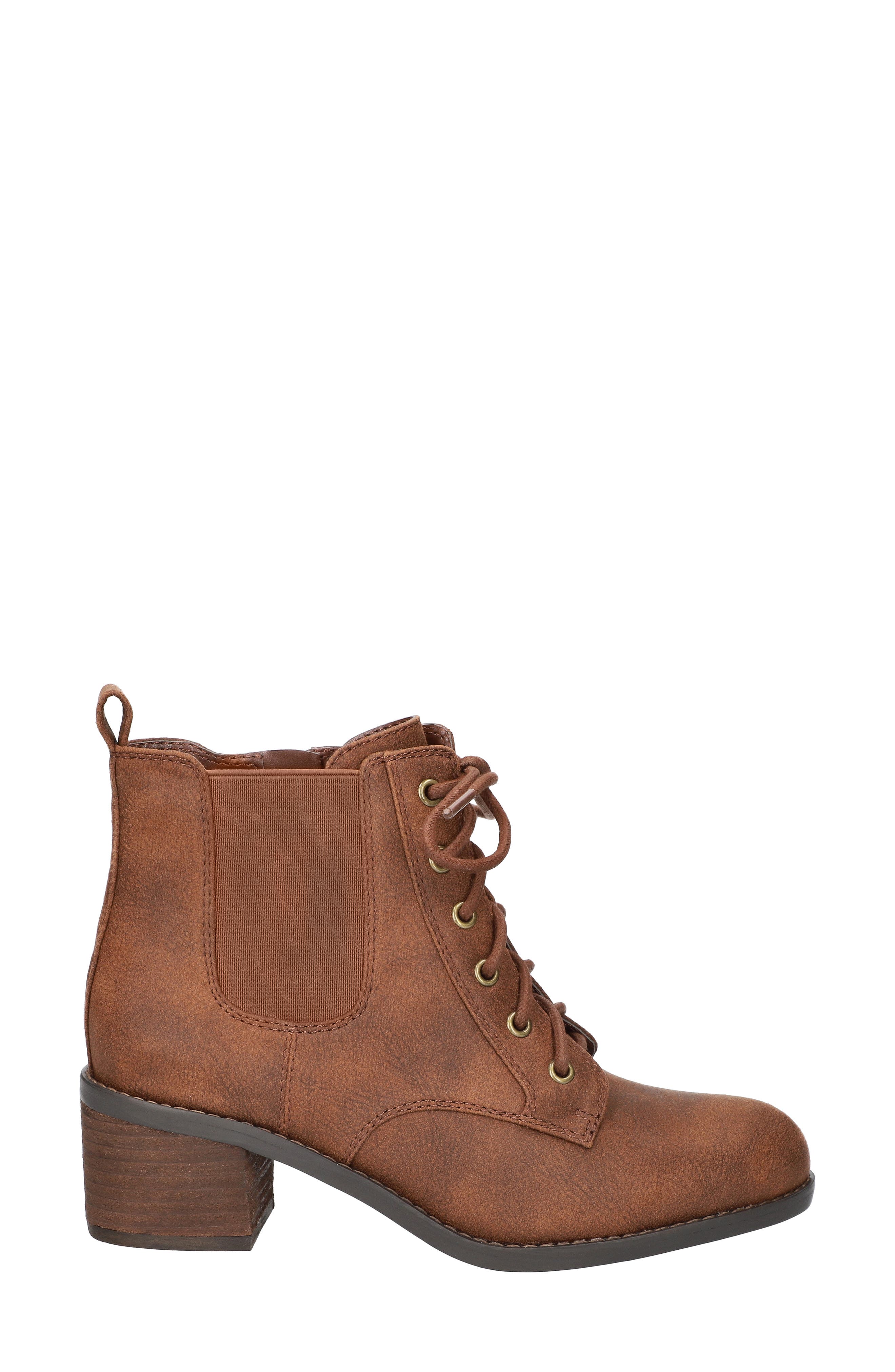 Bella Vita Bismark Lace-Up Bootie, Alternate, color, Tan