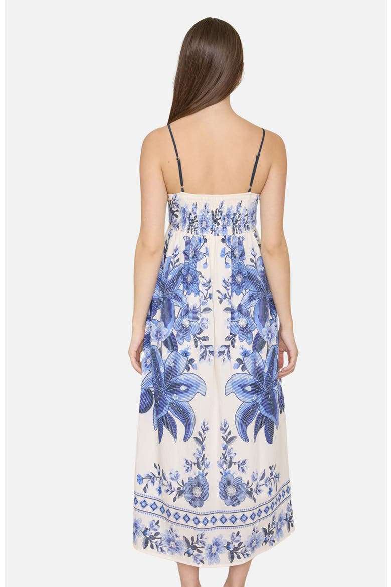 Floral Empire Waist Midi Sundress, Alternate, color, BLUE