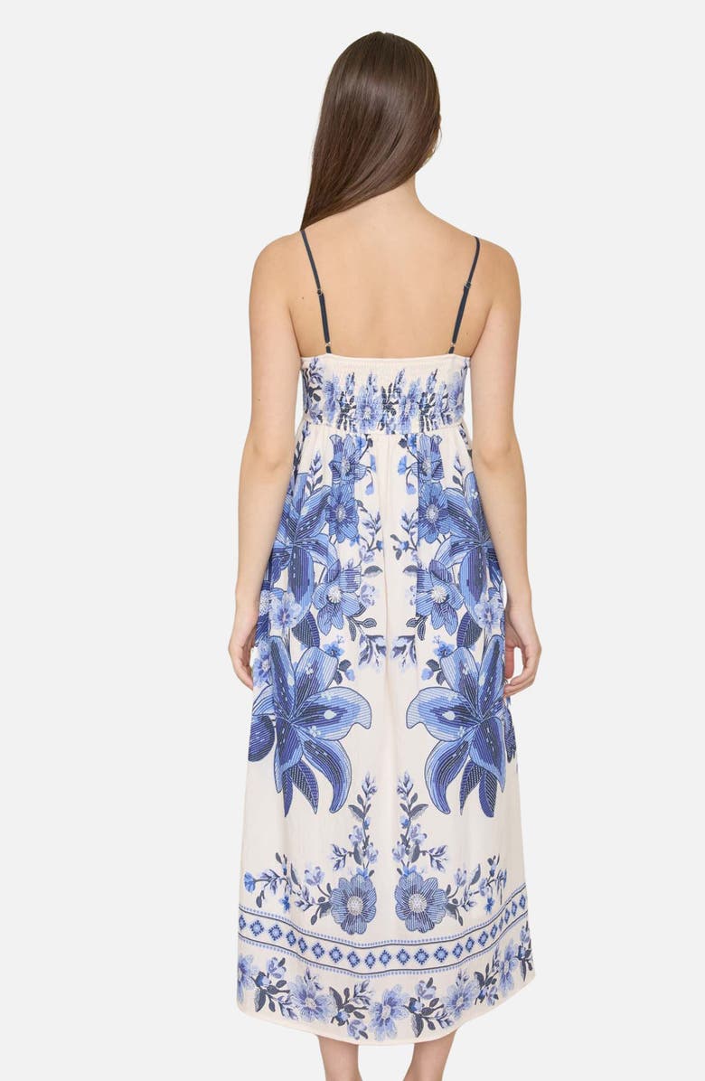 Blu Pepper Floral Empire Waist Midi Sundress, Alternate, color, Blue