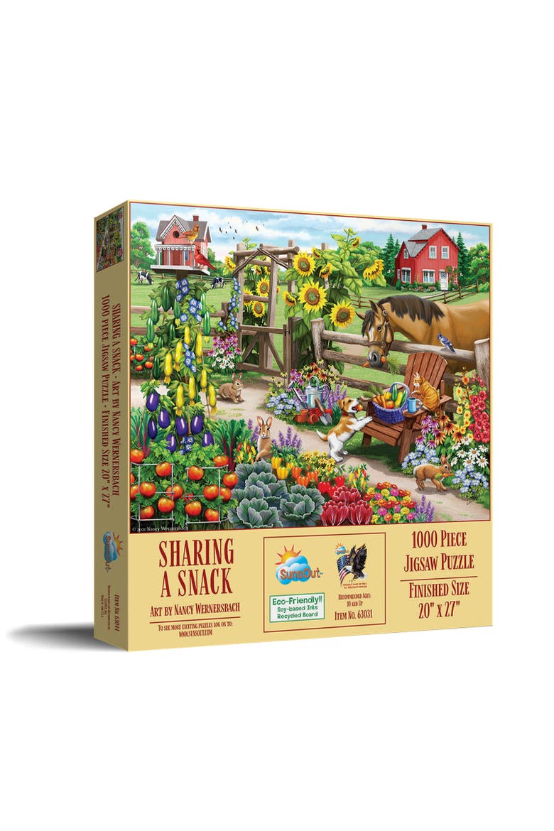 Sharing a Snack 1000 piece Jigsaw Puzzle for Adults, Main, color, Multicolor