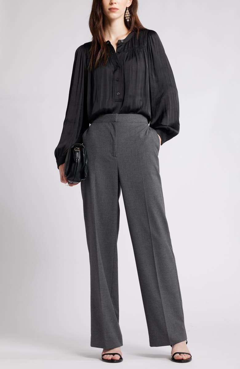 Nordstrom Straight Leg Pants, Alternate, color, Grey Dark Heather