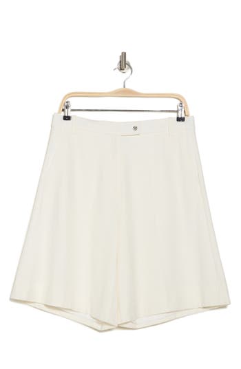 Derek Lam 10 Crosby Lilliam Wide Leg Shorts In Off White