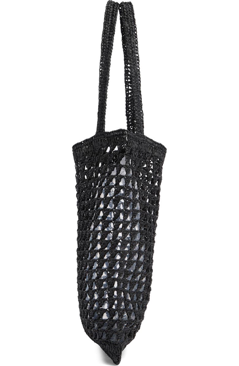 Collection XIIX Straw Tote Bag, Alternate, color, Black