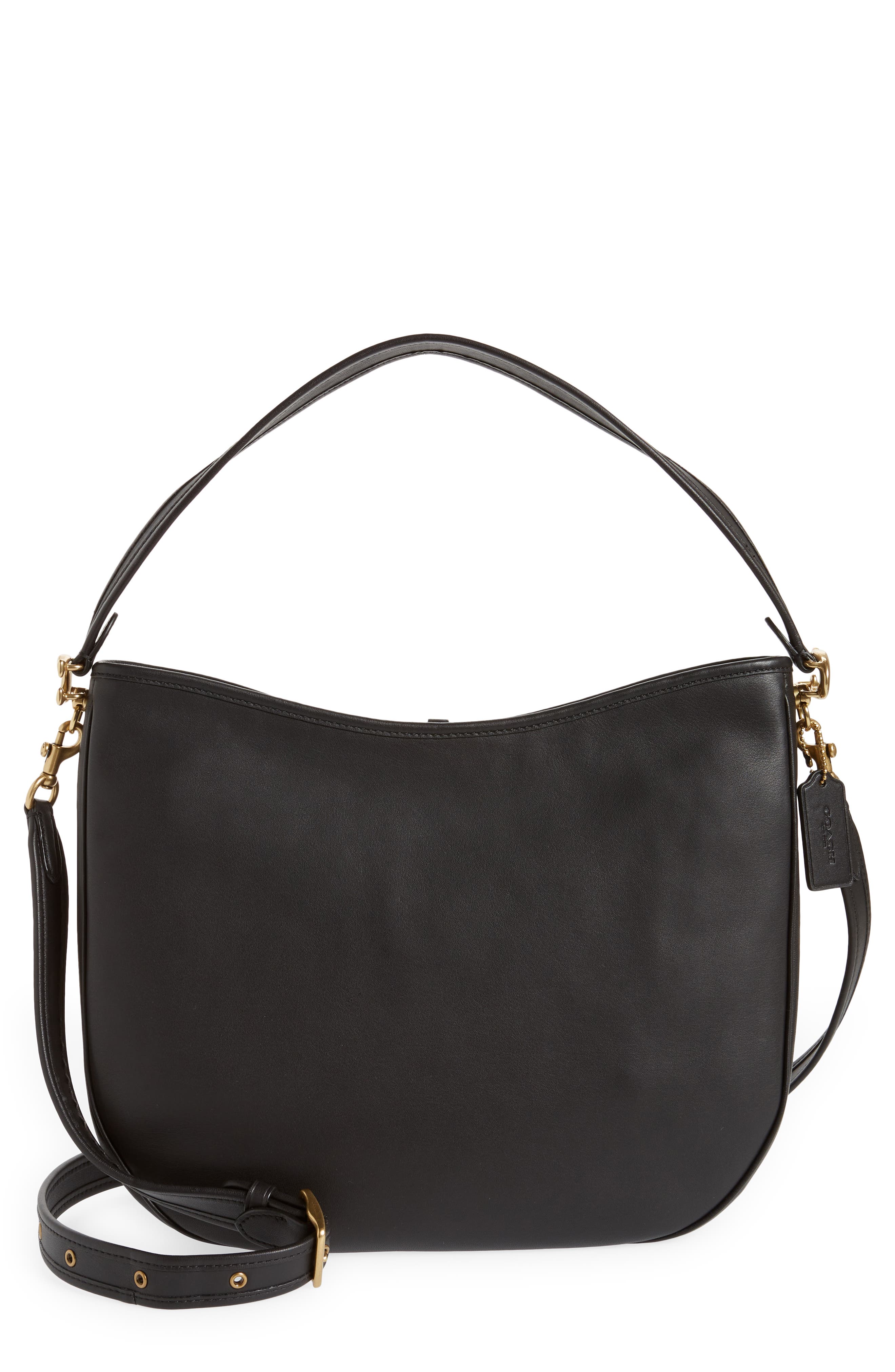 COACH Soft Tabby Leather Hobo Bag, Main, color, 