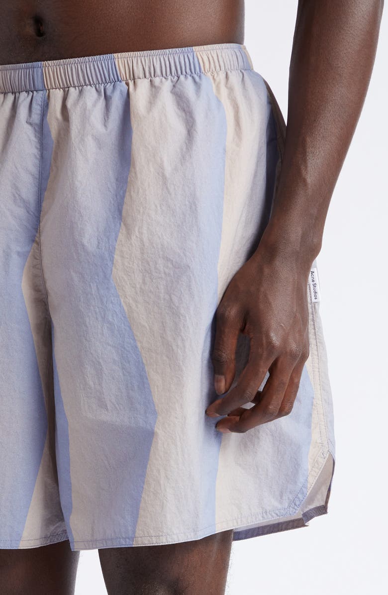 Acne Studios Ombré Stripe Swim Trunks, Alternate, color,