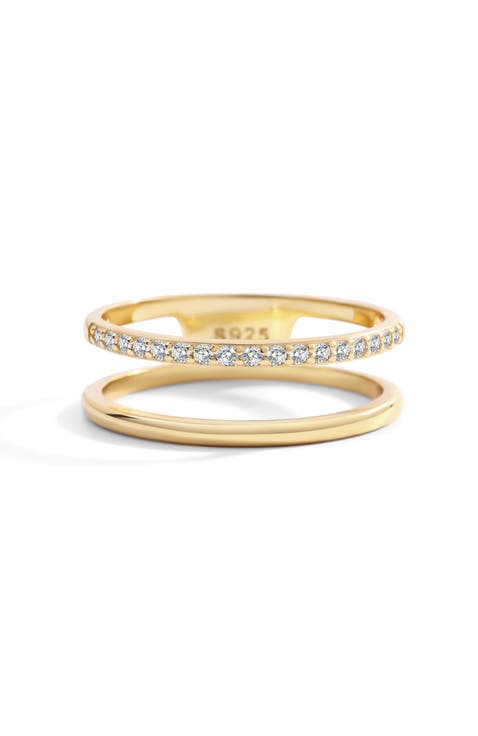 Double Band Pave Ring