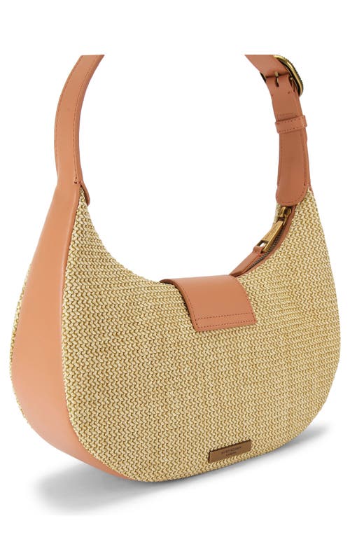 Kurt Geiger London Chelsea Woven Hobo In Open Beige