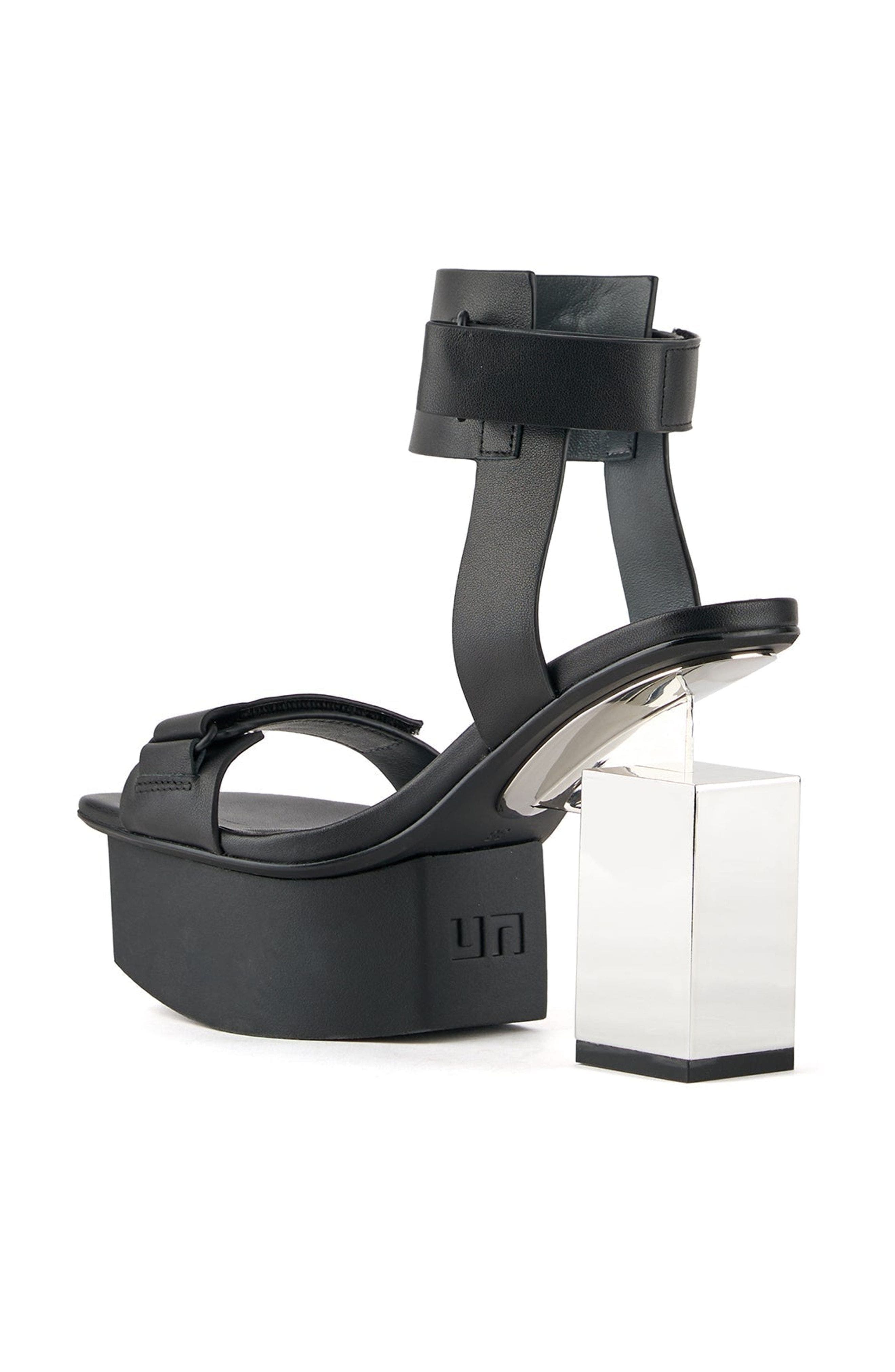 Cubist Sandal, Alternate, color, Black + Silver