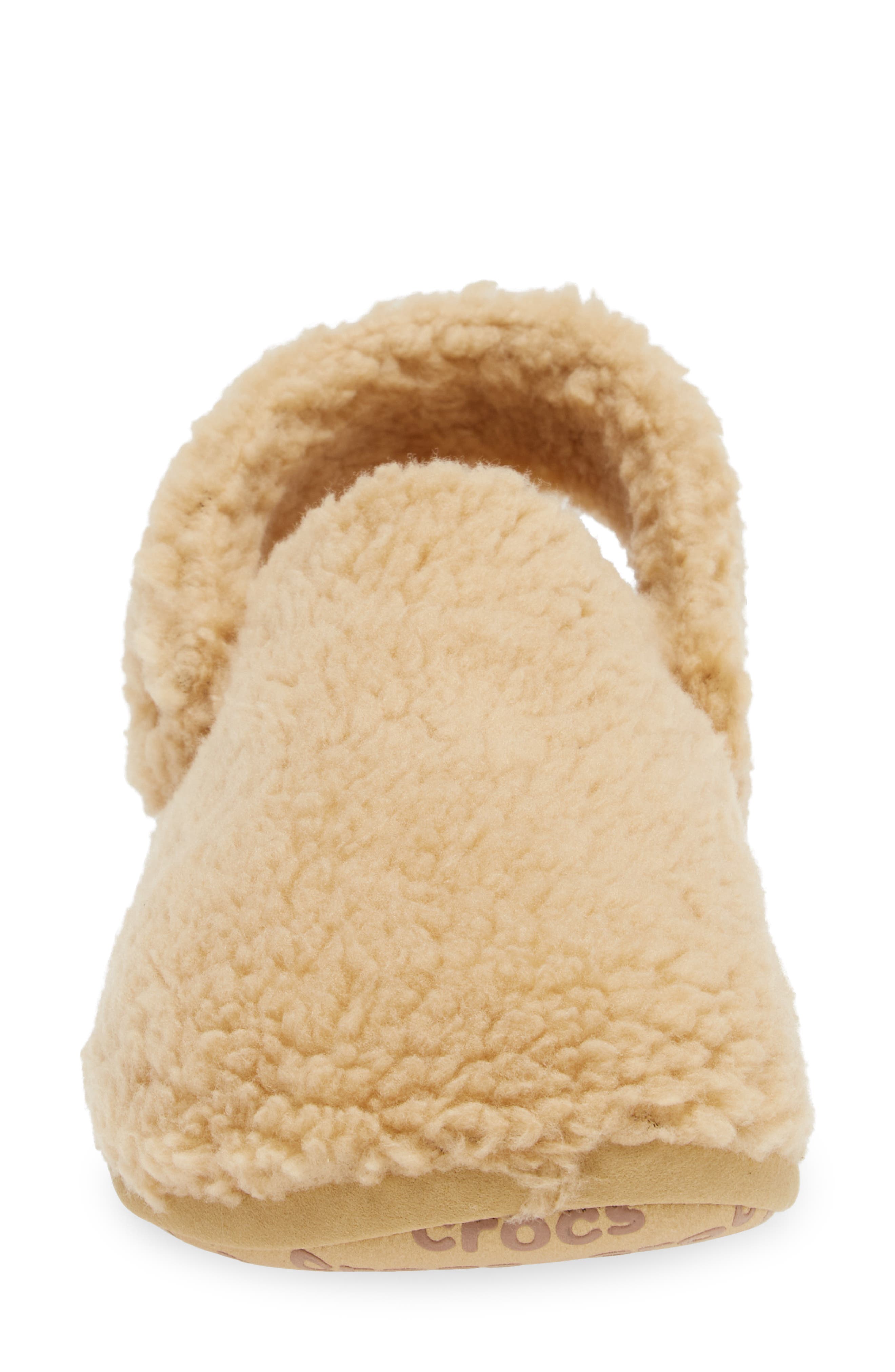 Classic Cozzzy Faux Fur Slipper Clog, Alternate, color, WHT