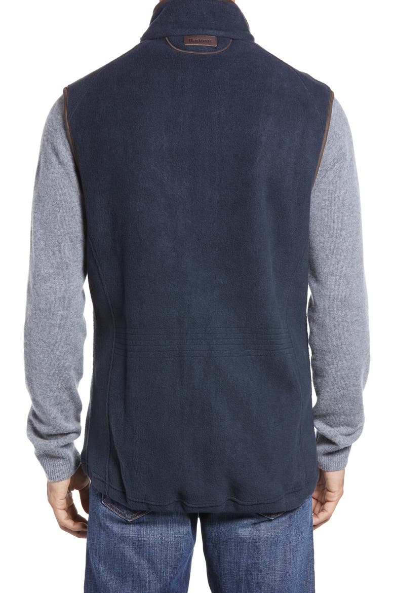 Langdale Regular Fit Fleece Gilet Vest, Alternate, color, NAVY