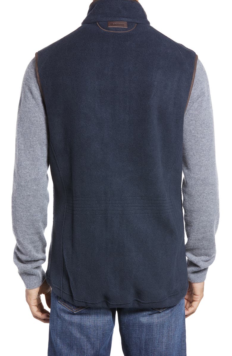 Barbour Langdale Regular Fit Fleece Gilet Vest, Alternate, color, Navy