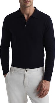 Reiss Trafford Long Sleeve Wool Polo Sweater