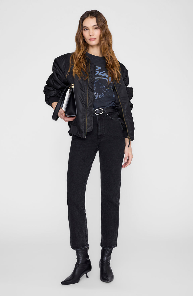 ANINE BING Kent Tee Eagle T-Shirt, Alternate, color, Washed Black