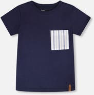 Deux par Deux Short Sleeve Jersey T-Shirt with Chest Pocket