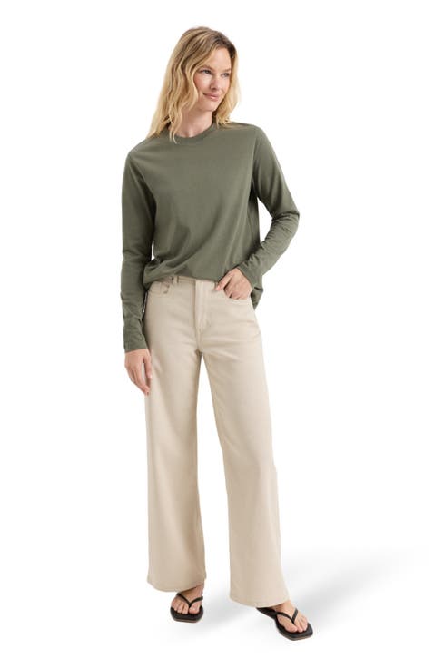 Organic Cotton Softspun Essential Crewneck Long Sleeve Tee