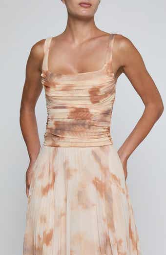 Rashed Ruched Mesh Tank