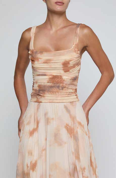 Rashed Ruched Mesh Tank