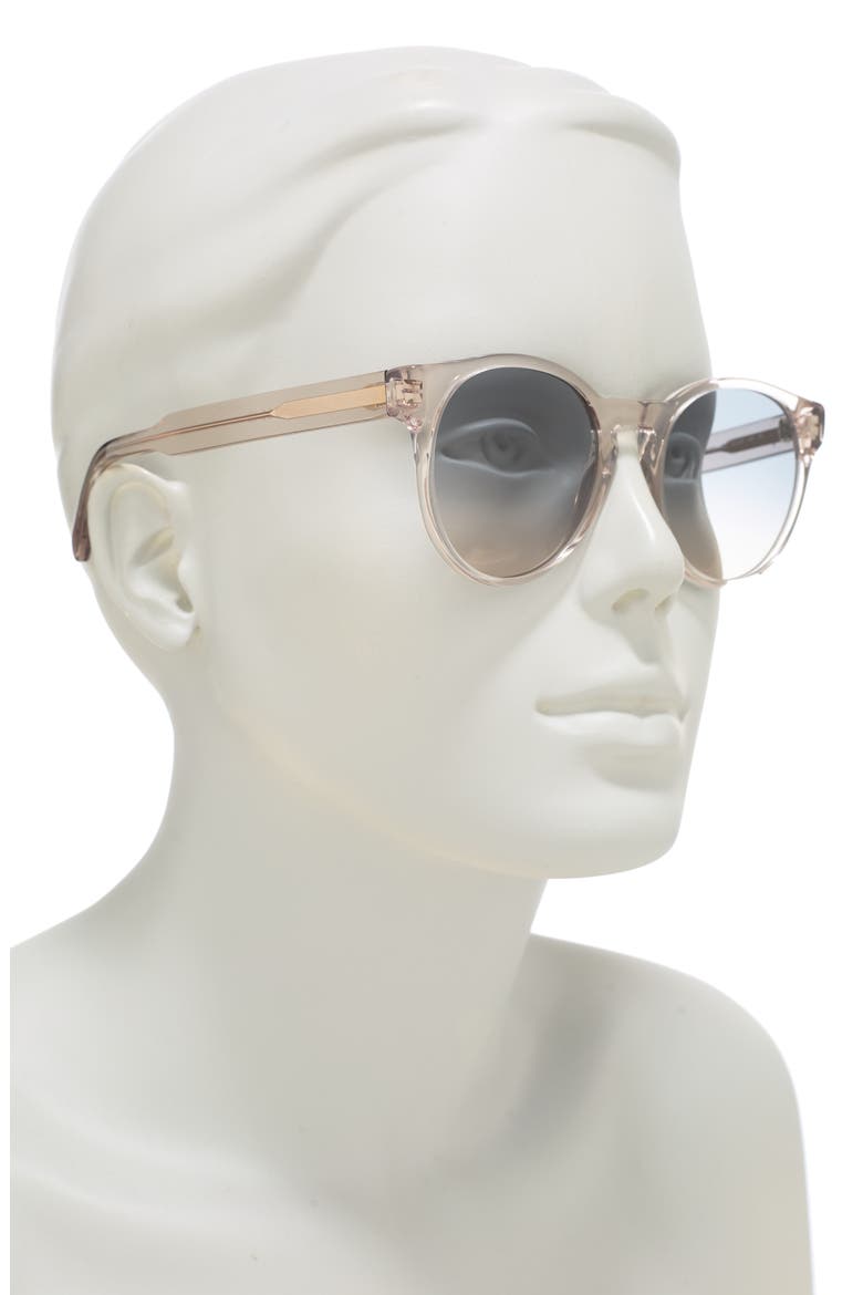 52mm Tea Cup Sunglasses, Alternate, color, CRYSTAL NUDE