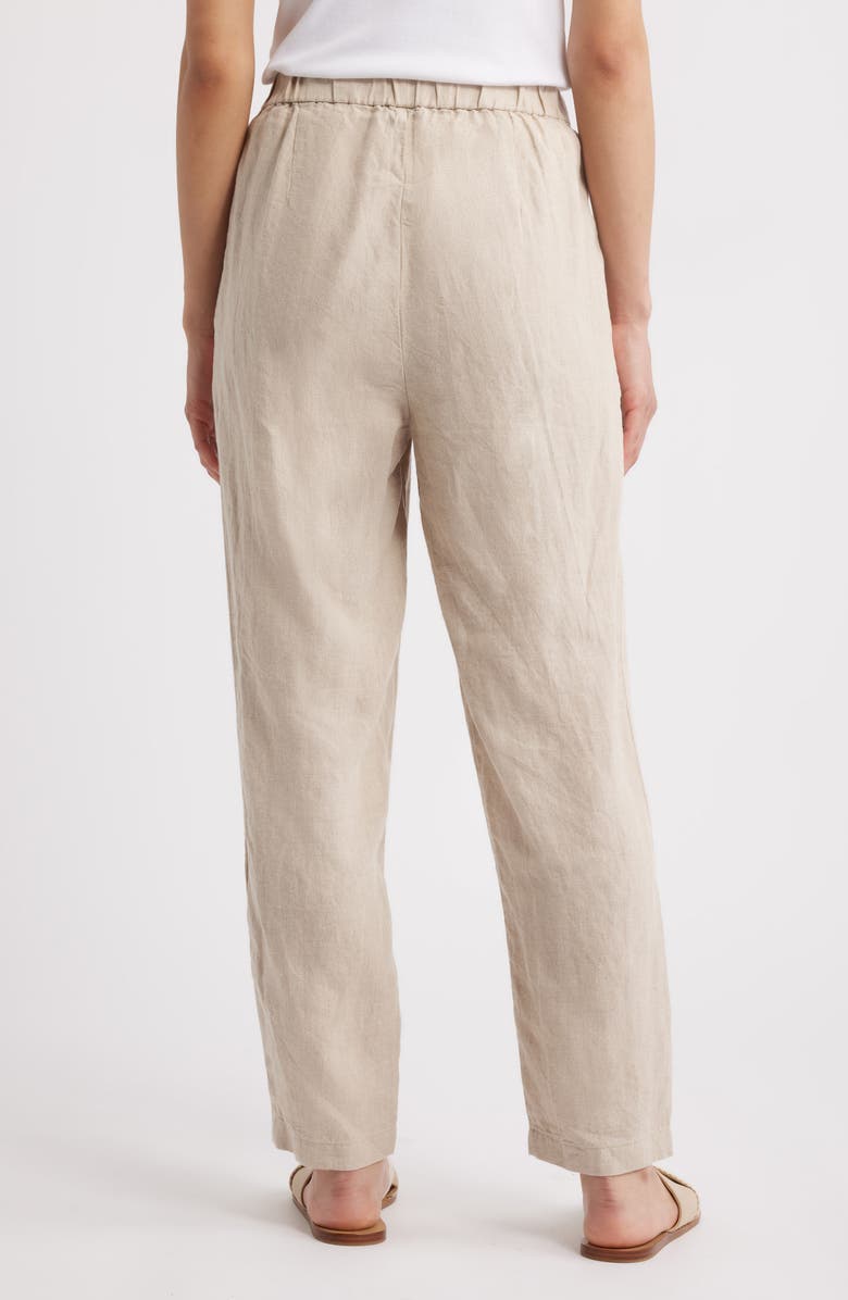 Eileen Fisher Wide Leg Organic Linen Ankle Pants, Alternate, color,
