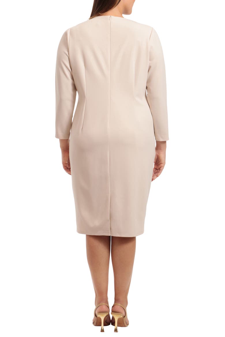 Cutout Midi Dress, Alternate, color, HORN