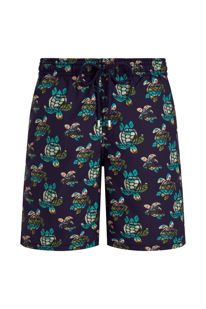 Men's Landscape Turtle Board Shorts, Alternate, color, MINUIT