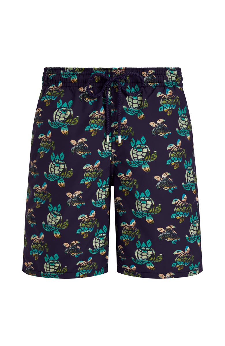 Vilebrequin Men's Landscape Turtle Board Shorts, Alternate, color, Minuit