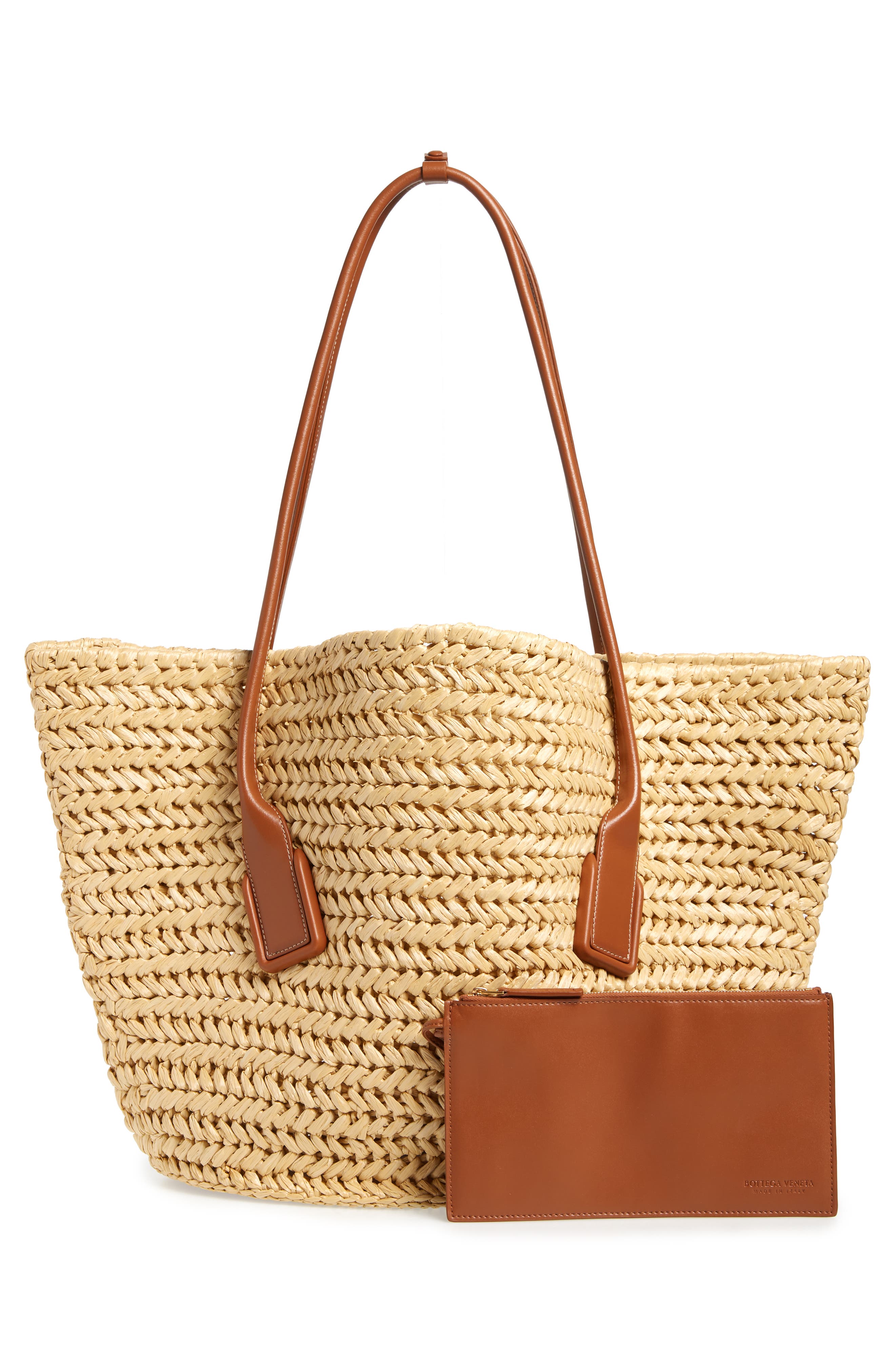Medium Arco Crochet Raffia Tote, Alternate, color, 8518 NATURAL-WOOD/ WO-N-G