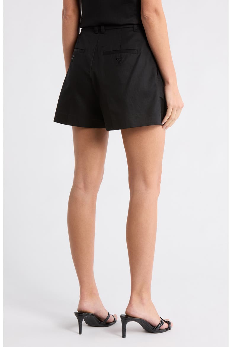 The Harlow Shorts in Drapey Twill, Alternate, color, JET BLACK