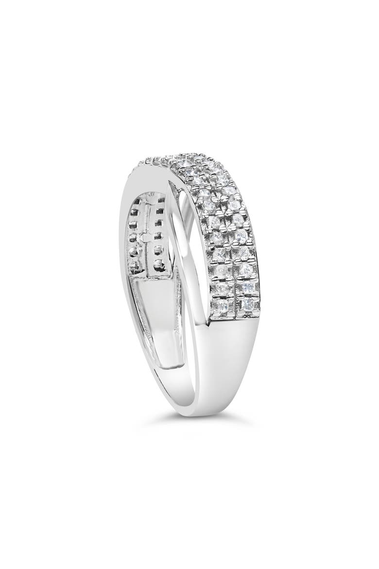 10K White Gold 1/2 Cttw Princess Diamond Split Shank Band Ring, Alternate, color, White Gold