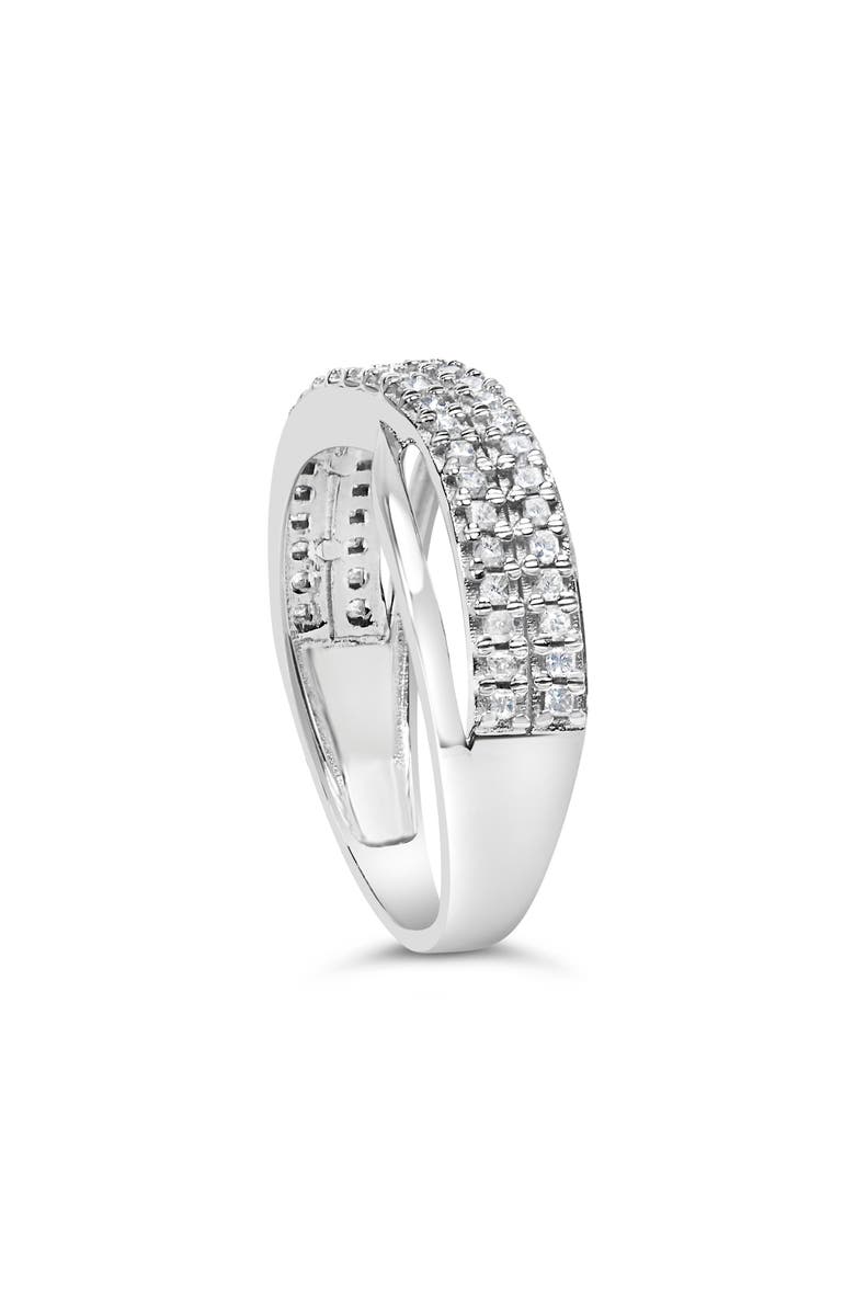 Haus of Brilliance 10K White Gold 1/2 Cttw Princess Diamond Split Shank Band Ring, Alternate, color, White Gold