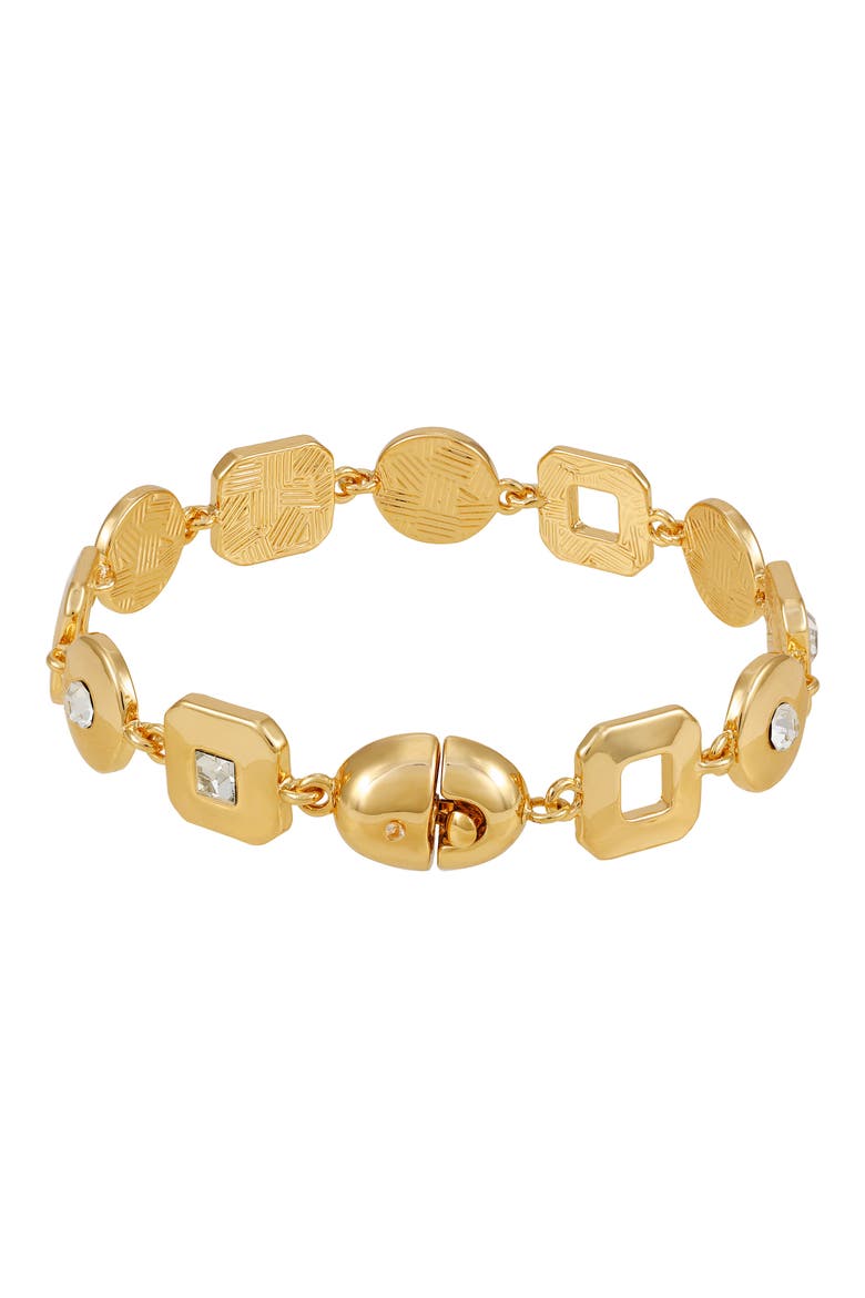 Crystal Chain Bracelet, Main, color, GOLD TONE
