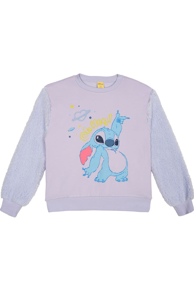 Lilo & Stitch 2-Piece Fleece Sweatshirt and Leggings Set, Alternate, color, Stitch Lilac Blue