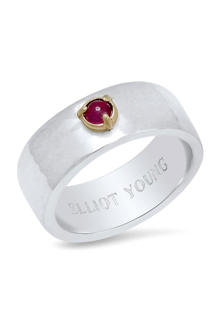 "Liquid Metal" Wide Band Claw Ring, Alternate, color, Ruby