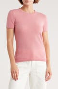 Magaschoni Cashmere Crewneck Short Sleeve Sweater