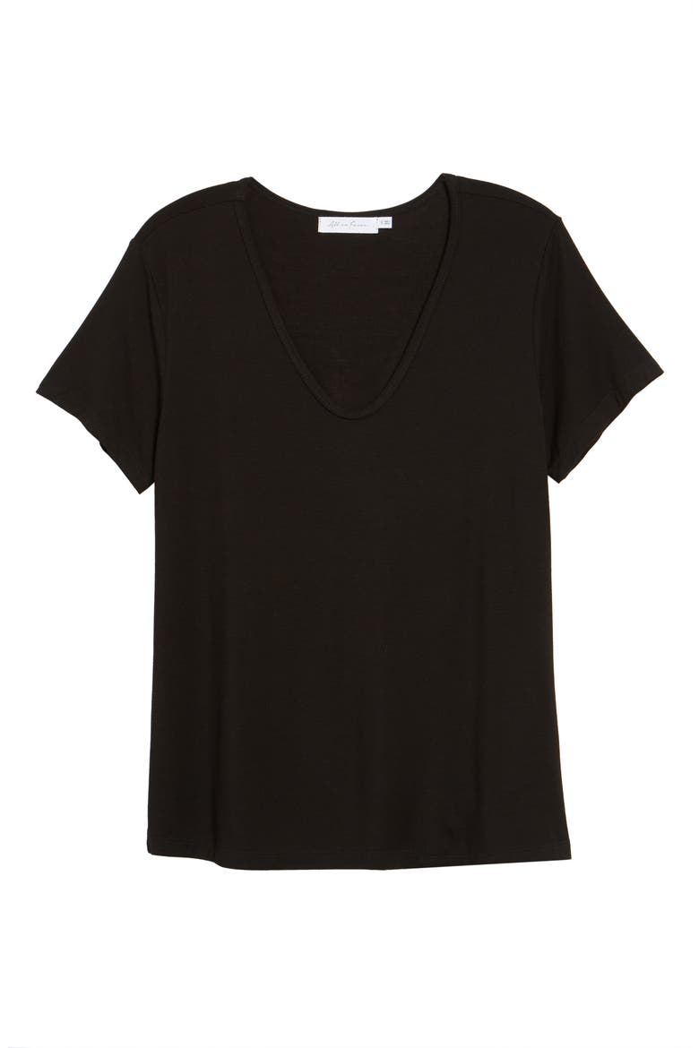 V-Neck T-Shirt, Alternate, color, BLACK
