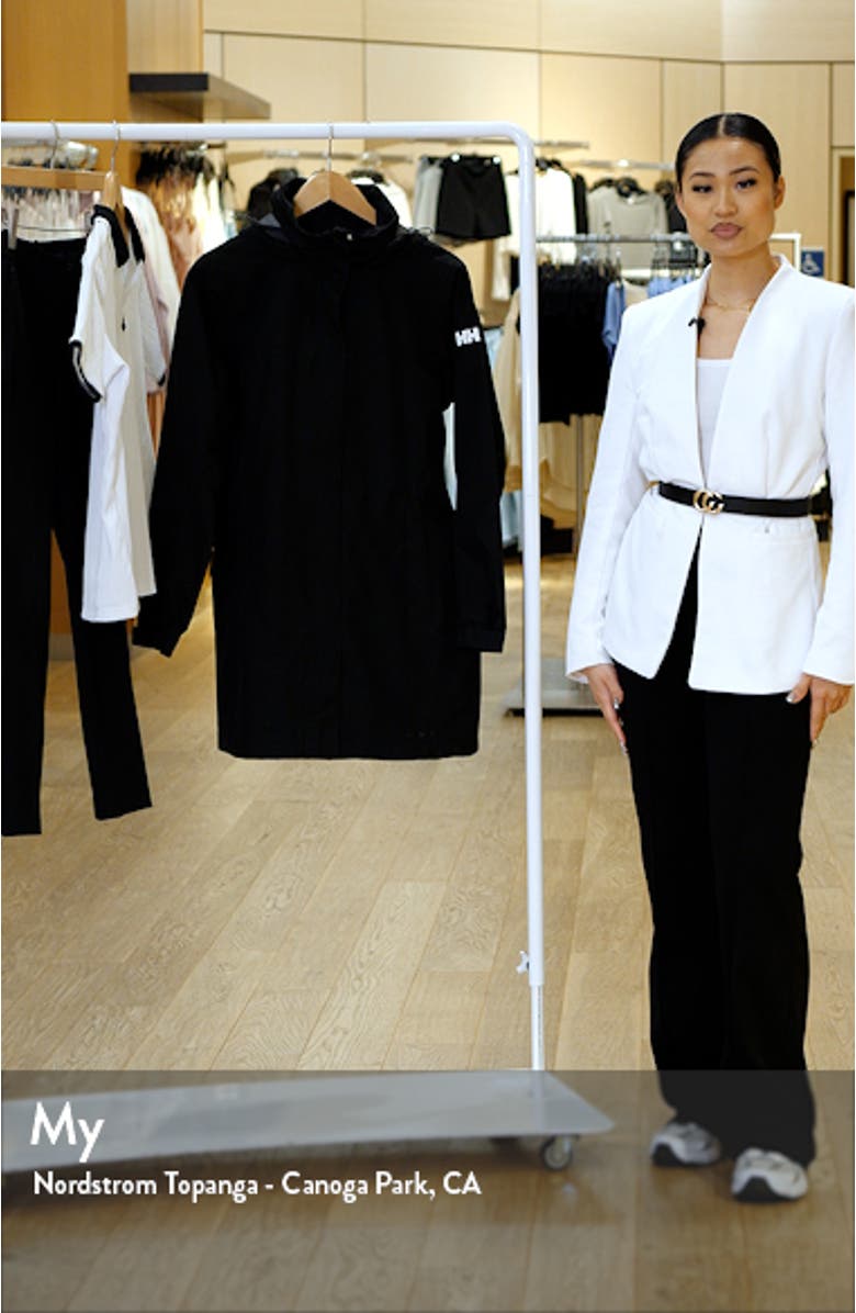 Aden Waterproof Hooded Longline Rain Jacket, sales video thumbnail