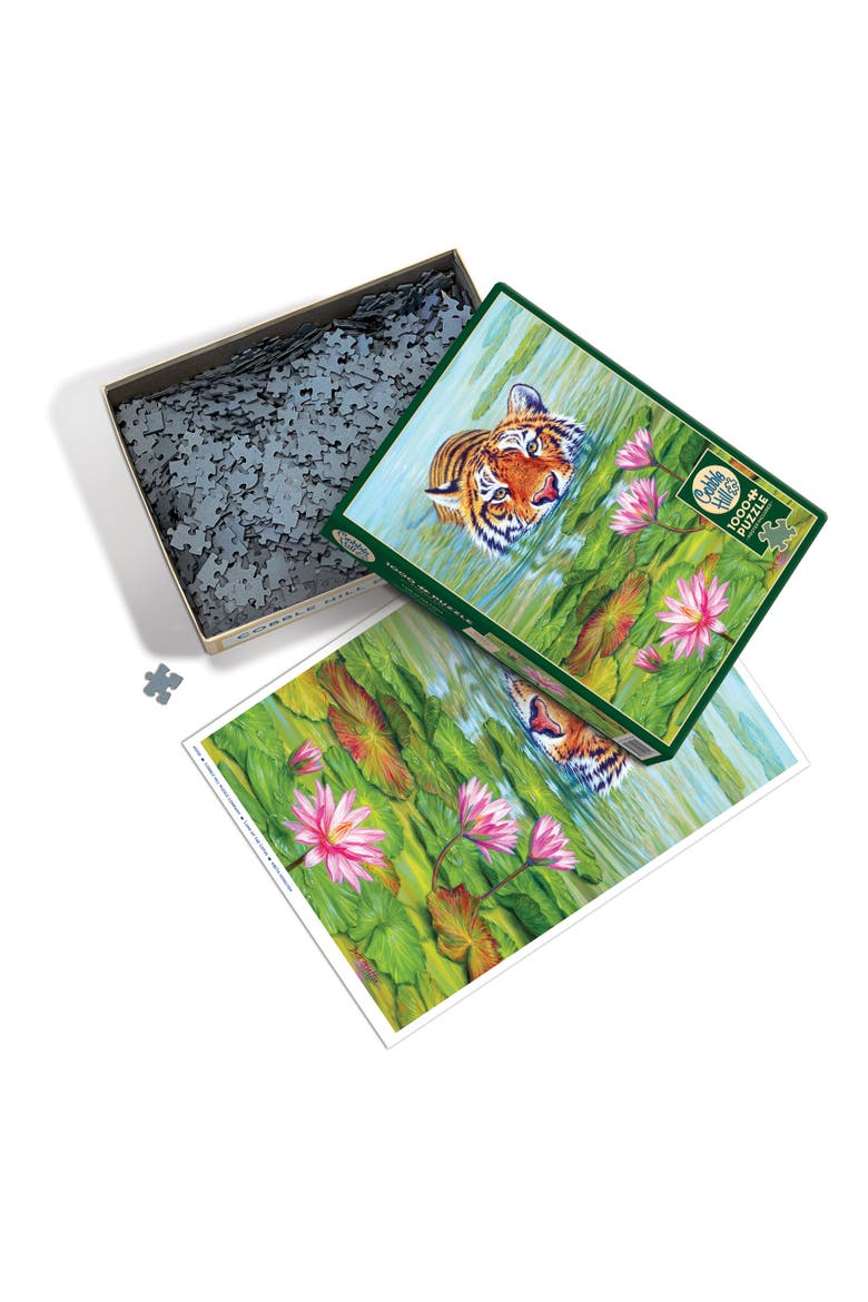 Hill 1000 Piece Puzzle Land Of The Lotus Reference Poster Included, Alternate, color, Multicolored