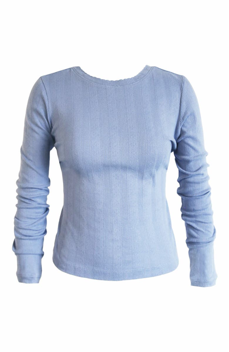 ABLE Harper Pointelle Knit Top, Alternate, color, 